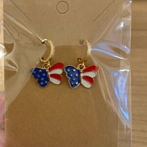 Patriotic Butterfly Earrings